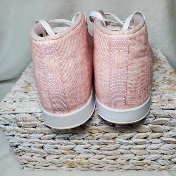NO BULL High Top Canvas Pink Sneakers Trainer Womens size 8.5 M/7 EUC Athletic - Picture 4 of 7